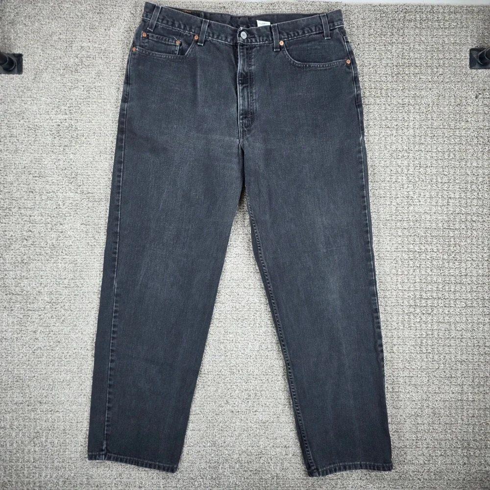Vintage Levis 550 Relaxed Fit Jeans Mens 40x32 Black Denim Tapered Leg Mexico